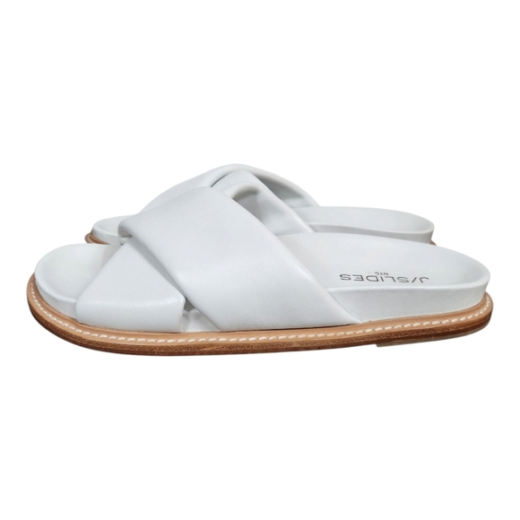 J/SLIDES White Roland Slide Sandal (9.5) - Picture 6 of 8